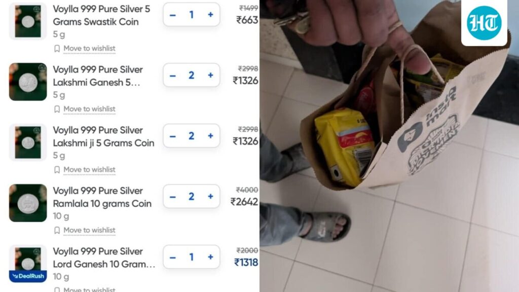 Swiggy customer says Maggi and snacks arrived instead of silver coins, company responds