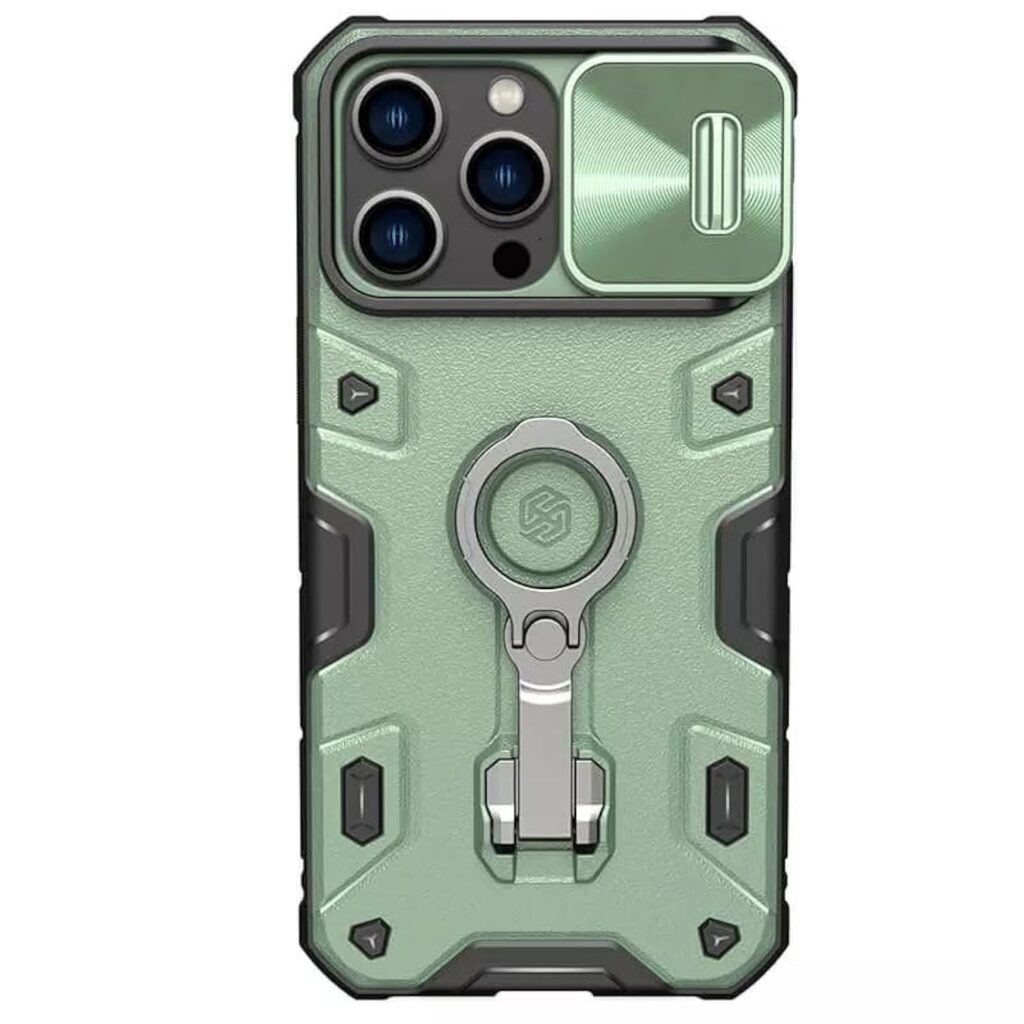 Nillkin Case for Apple iPhone 14 Pro Max (6.7" Inch) CamShield Pro Camera Slider Double Layered Protection TPU + PC Green Color