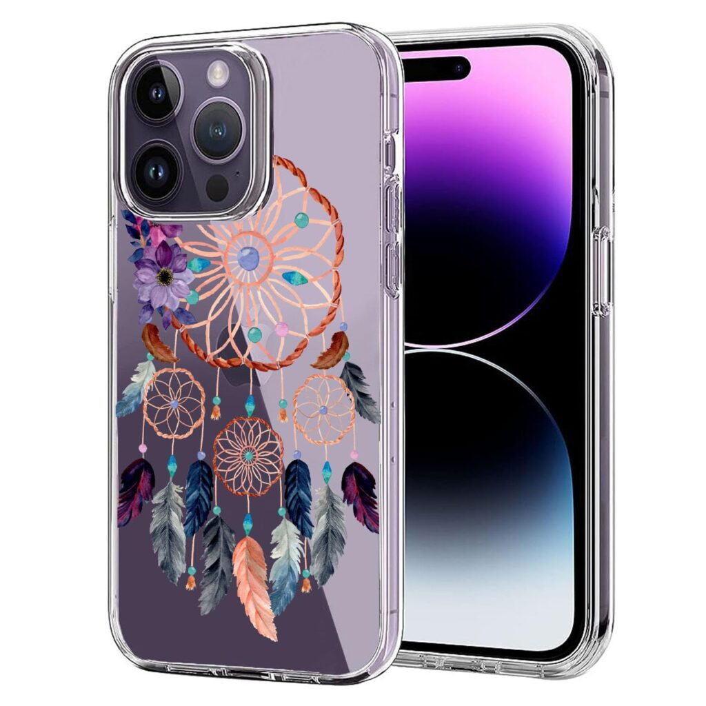 MITZVAH Silicone Designed For iPhone 14 Pro Max Back Cover For Girls- Dream Catcher Case Clear Case-Back Cover 256Gb Cover- iPhone 14 Pro Max Transparent Case