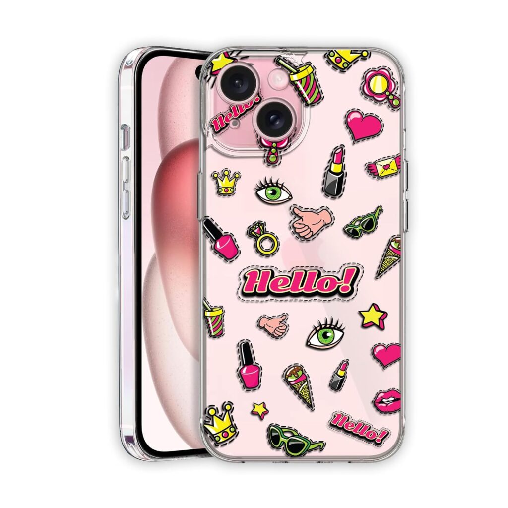 Amazon Brand - Solimo UV Printed Soft Flexible Transparent Back Cover for Apple iPhone 15 Plus - D1001