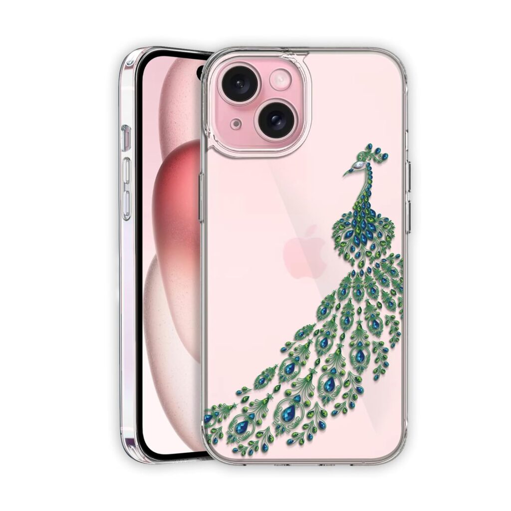 Amazon Brand - Solimo UV Printed Soft Flexible Transparent Back Cover for Apple iPhone 15 Plus - D1206