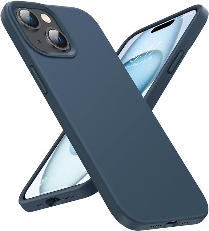 MIDOS Back Cover Compatible with iPhone 15 Plus Case Liquid Silicone Full Protection Shock Proof Back Cover for iPhone 15 Plus (Blue)