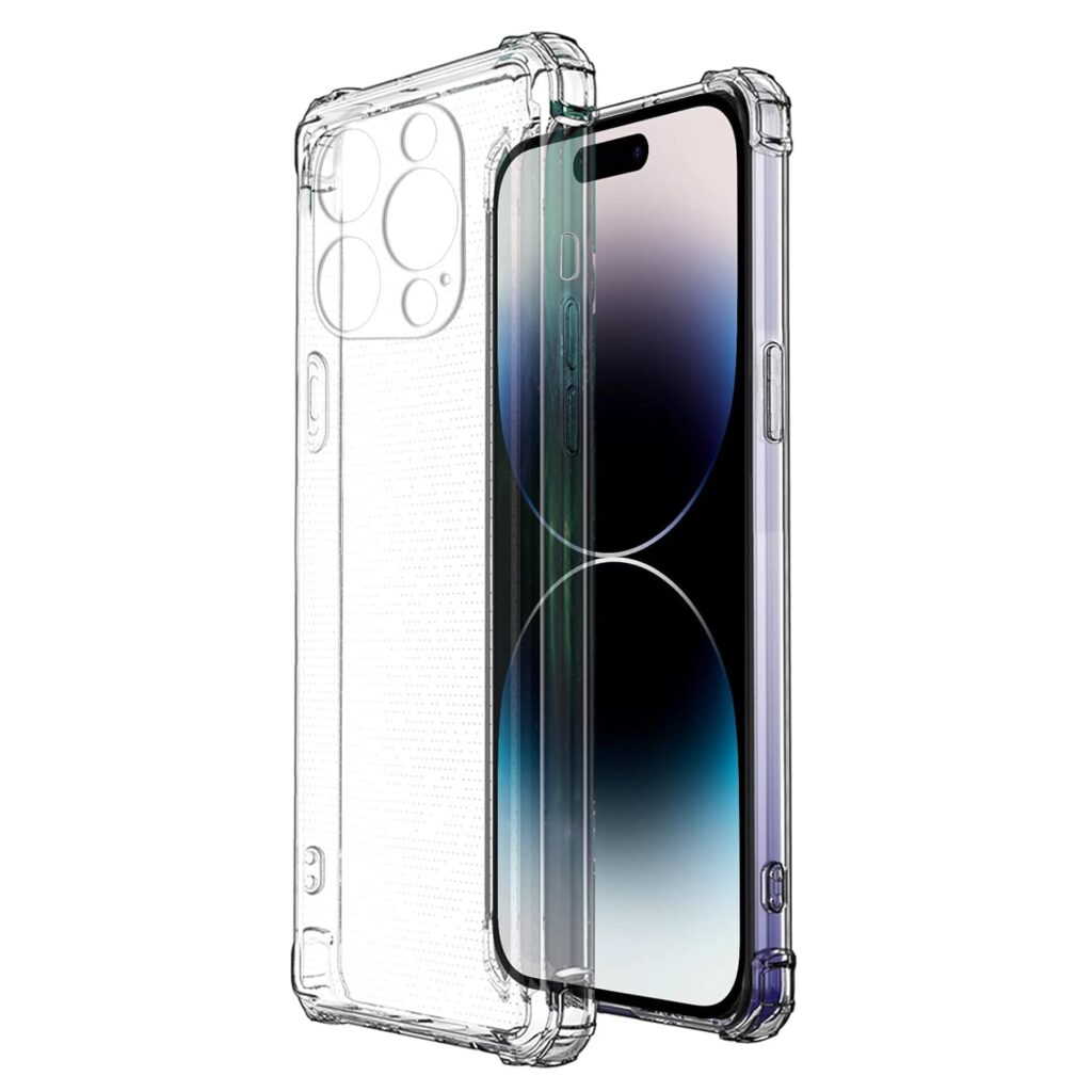 Amazon Brand - Solimo Basic Case for Apple iPhone 14 Pro-6.1" (Thermoplastic Polyurethane_Clear)