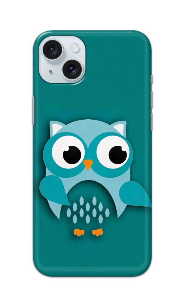 PRINTFIDAA® Printed Hard Back Case Cover for Apple iPhone 15 Plus Back Cover (Blue Owl) -170325(FE)