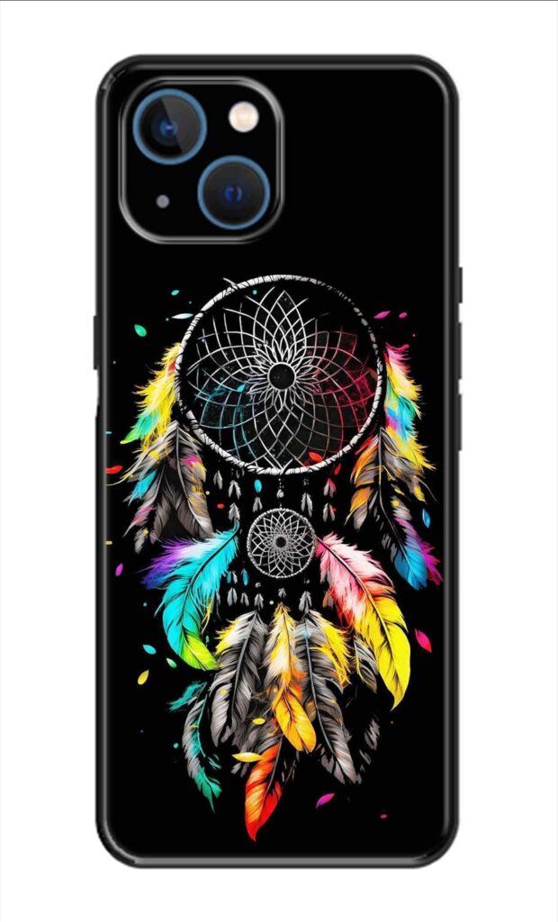 PRINTFIDAA® Metal TPU Printed Back Cover for Apple iPhone 14 Plus (Dream Catcher) 360 Degree Protection | Camera Protection -25092024(AS)