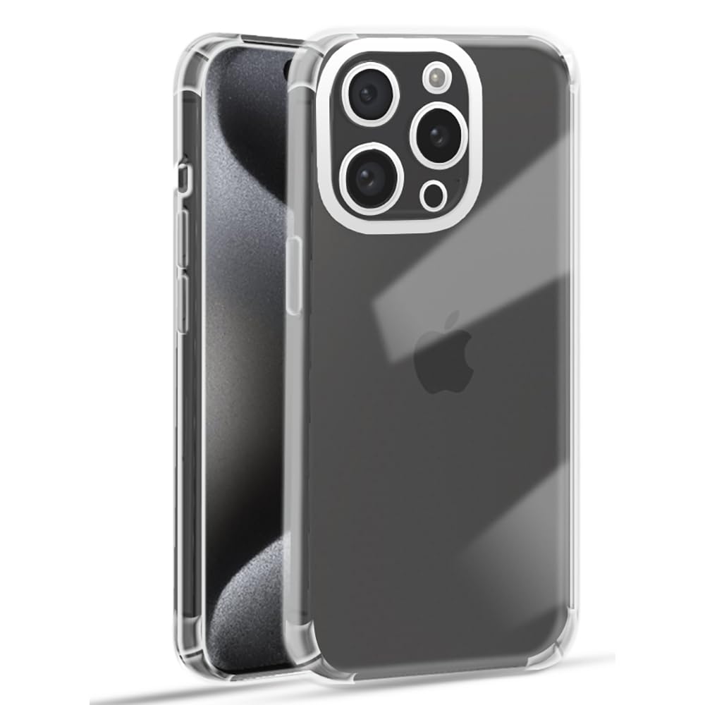 Amazon Brand- Solimo Basic Case for Apple iPhone 15 Pro Max (Silicone_Clear)