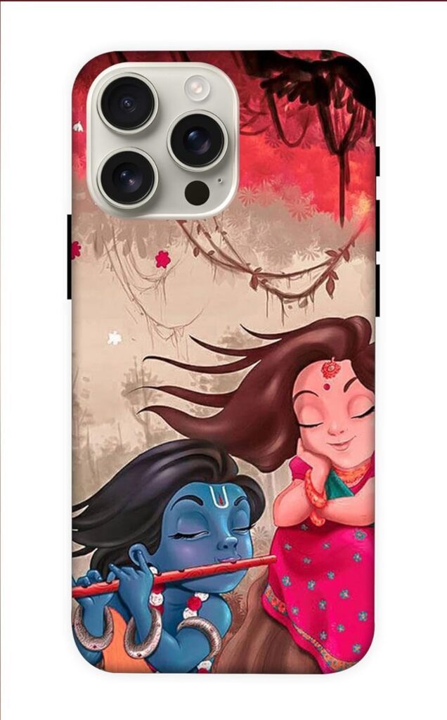 NDCOM for iPhone 14 Pro Max Case | Premium i Phone 14 Pro Max Cover | Sleek and Stylish iPhone 14 Pro Max Covers for Men and Women | Lord Krishna with His Flute Printed Hard Case