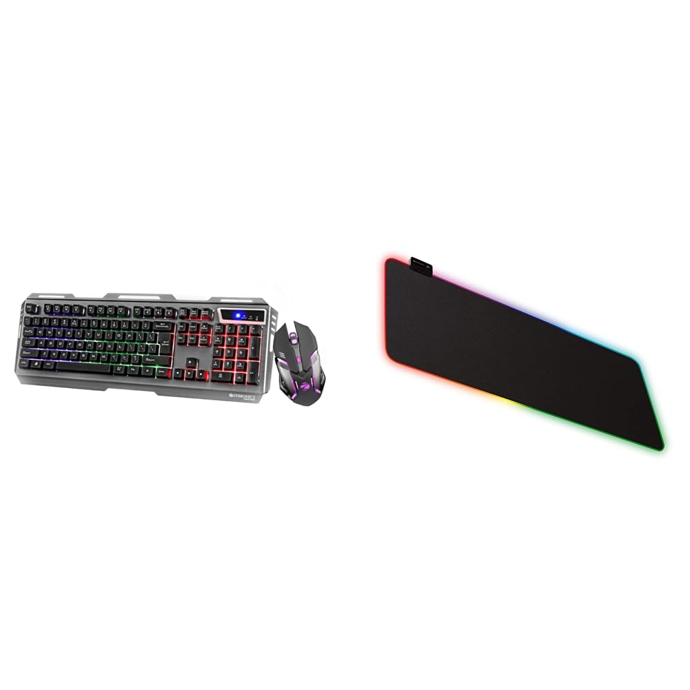 ZEBRONICS Transformer Gaming USB Keyboard and Mouse Combo,Braided Cable,Durable Al Body,Multimedia Keys