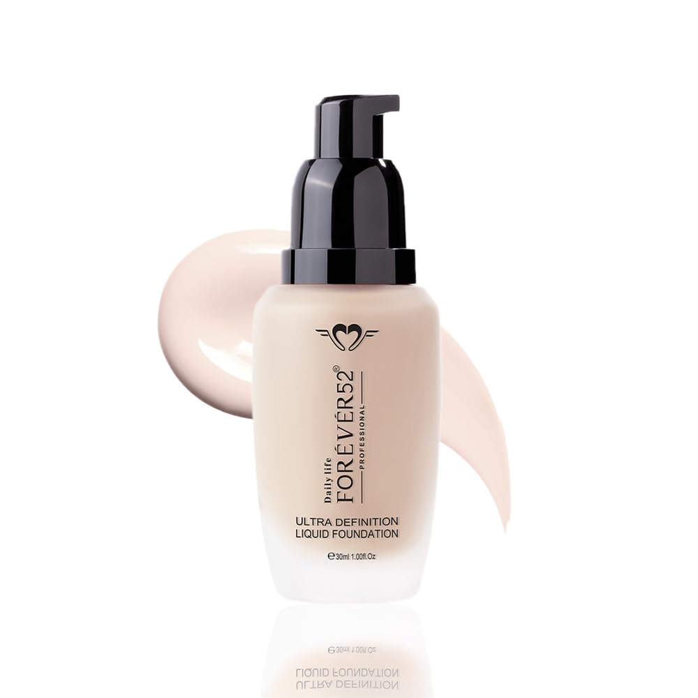 Daily Life Forever52 Ultra Definition Liquid Foundation|24-Hour Wear, Medium to High Coverage, Pore-Minimizing & Mattifying, Anti-Aging, Satin-Like Finish|Ideal for Fair Skin (Cream Pie,30ml)