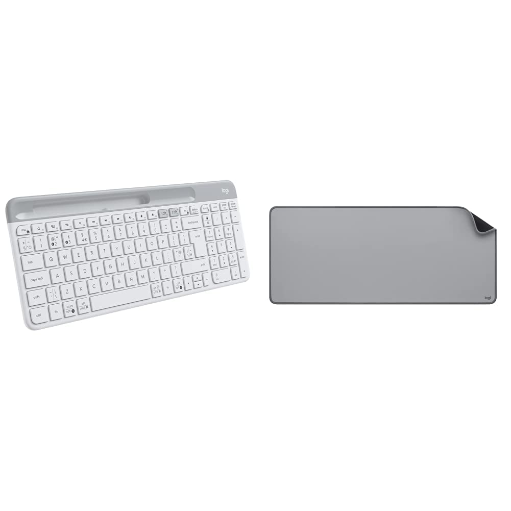 Logitech K580 Slim Multi-Device Wireless Keyboard Bluetooth/Receiver, Compact, Easy Switch, 24 Month