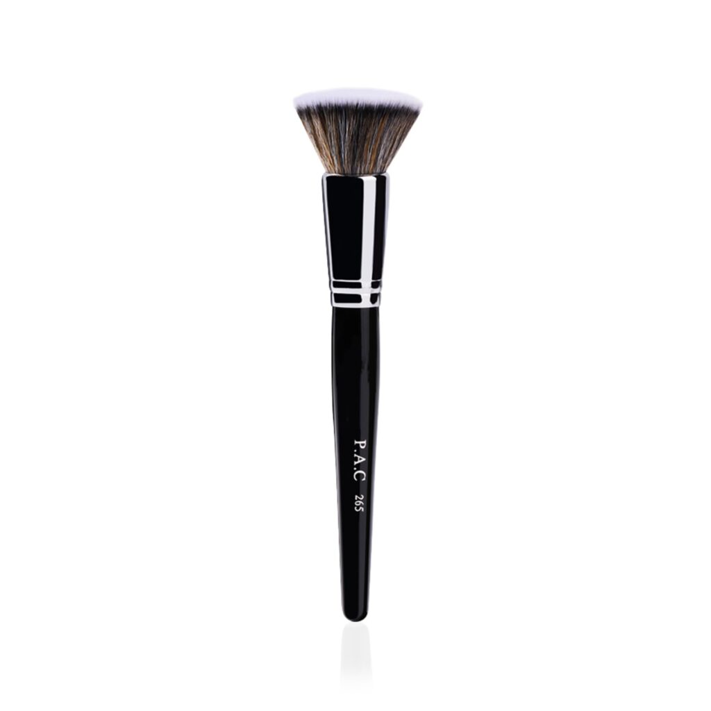 PAC Makeup Kit Foundation Brush | Synthetic Bristle Makeup brush | Face Brush for Cream, Liquid And Powder Formulation | Medium Coverage Application | Black - 1 Brush