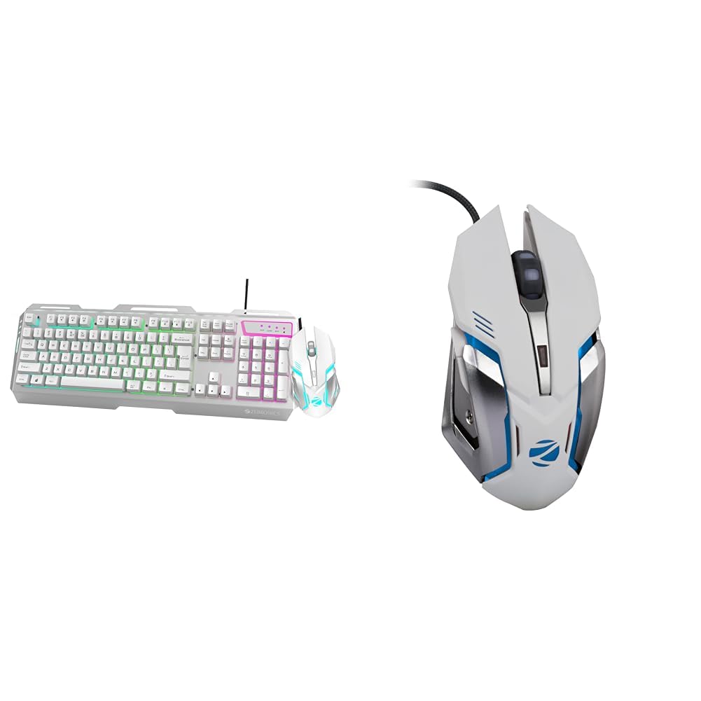 Zebronics Transformer Gaming USB Keyboard & Mouse Combo,Braided Cable,Durable Al Body,Multimedia Key