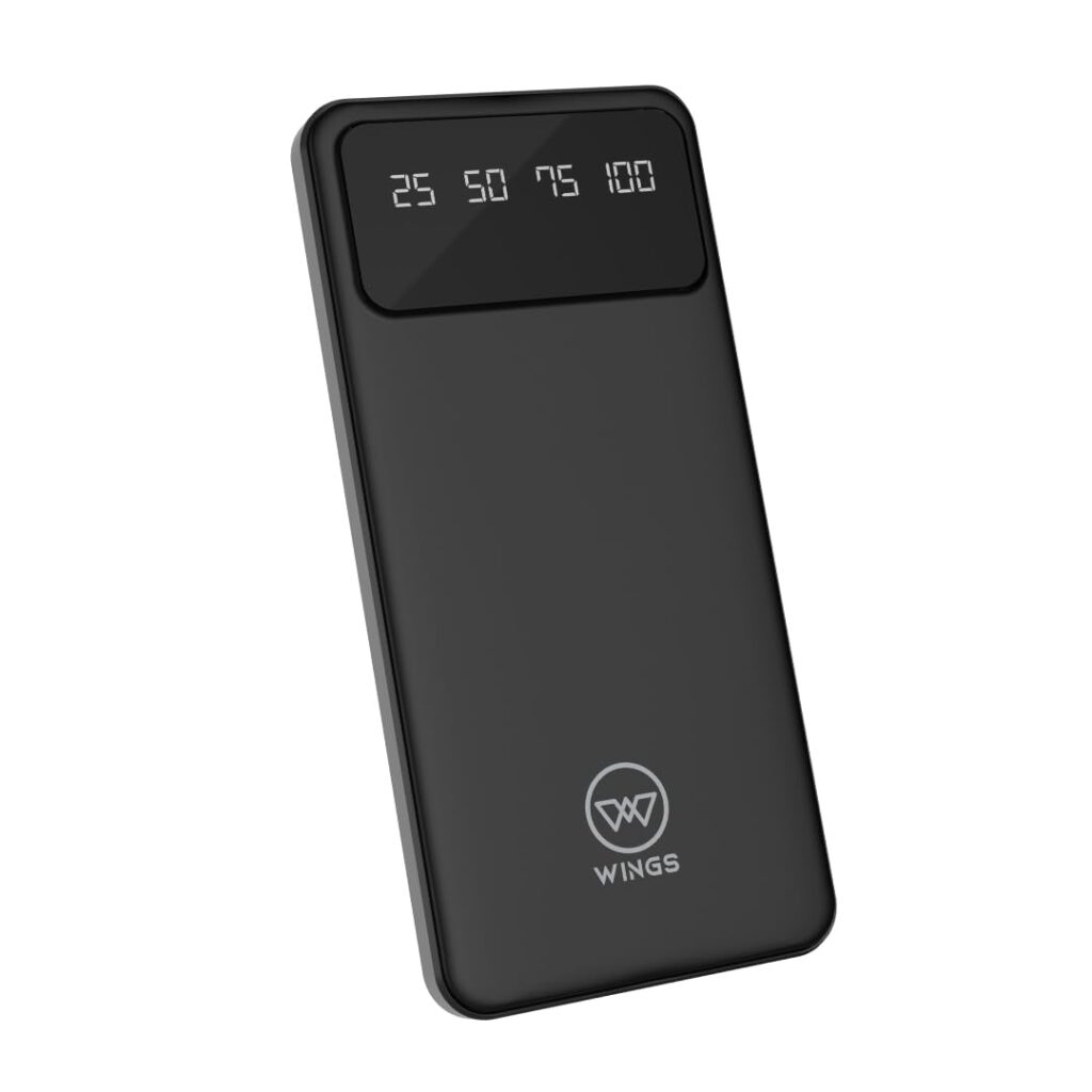 Wings Hyper Charge 10000mAh Power Bank,20W Powerbank Fast Charging,Dual Output Powerbank with Fast PD Output,Li-Polymer, Multi- Protection Powerbank for iPhone, Android & Other Devices, Made in India