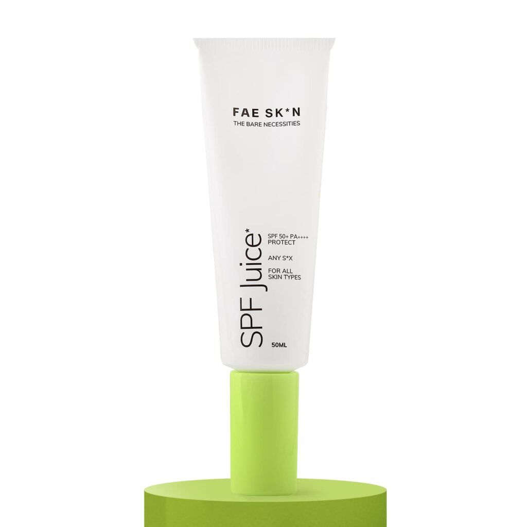 FAE Beauty SPF 50+ PA++++ Lightweight Sunscreen | For Oily, Dry, Combination, Normal & Acne-Prone Skin | Hybrid, Broad-spectrum | UVA & UVB Protection | No White Cast | Fragrance-free | 50ml