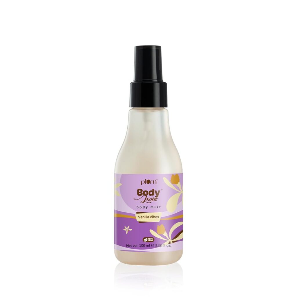 Plum Bodylovin' Vanilla Vibes Body Mist for Women | Long Lasting Vanilla Fragrance with Warm & Cozy Vanila Scent | High on Fun | Travel Friendly Perfume Body Spray - 100ml