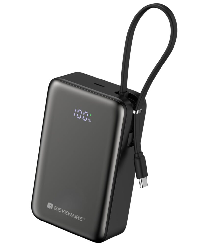 SEVENAIRE 65W Laptop Powerbank, 20000mAh with Built-in 65W Type-C Cable| Supports PPS & Super Fast Charging 2.0, Smallest Power Bank for MacBook, Dell, Lenovo,iPhones,Samsung,Pixel (LP65)