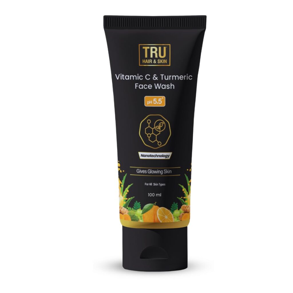 TRU HAIR & SKIN Nanotechnology Facewash with Kojic Acid, Vitmain C and Turmeric-100ml