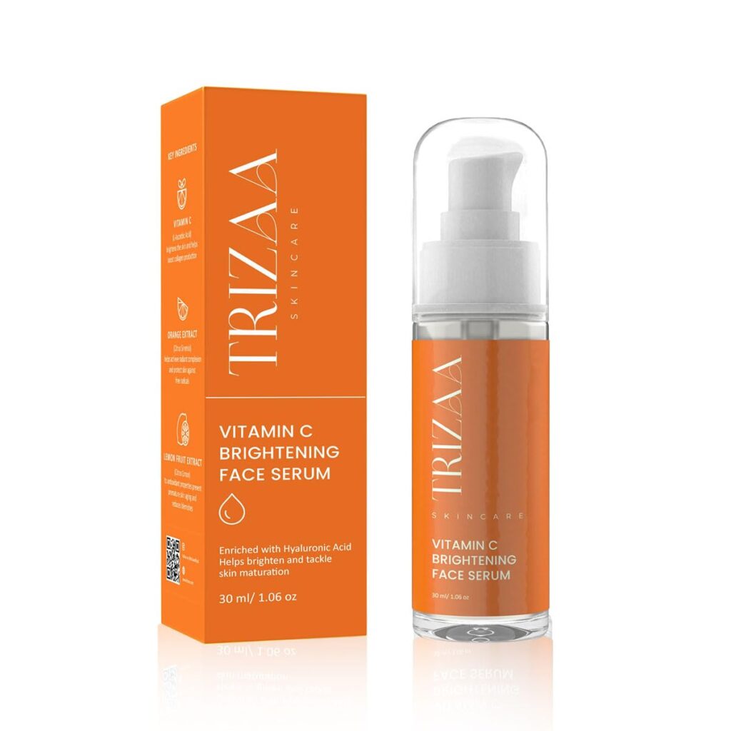 Trizaa Radiance Boost Vitamin C Serum | Dark Spot & Pigmentation Corrector | Hydrating Glow Formula with Hyaluronic Acid & Lemon Extract | Anti-Aging & Skin Brightening for Men & Women | 30ml