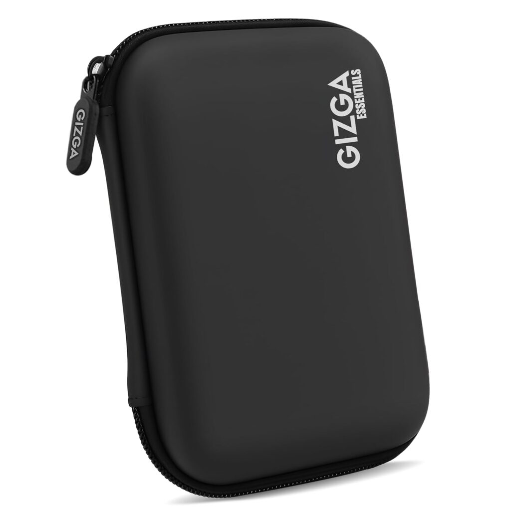 Gizga Essentials Universal 2.5 Inch External Hard Drive Case| Shockproof, Water-Resistant PU Travel Pouch for HDD/SSD| Compatible with WD, Seagate, Toshiba, Sony, HP, More| Portable Drive Storage Bag