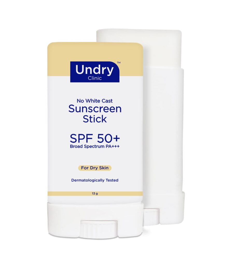 Undry Sunscreen Stick with Vitamin C; Sunscreen SPF 50 for Face for Women & Men; Dermatologically Tested Sun Scree (Sunscreen Stick 13gm)