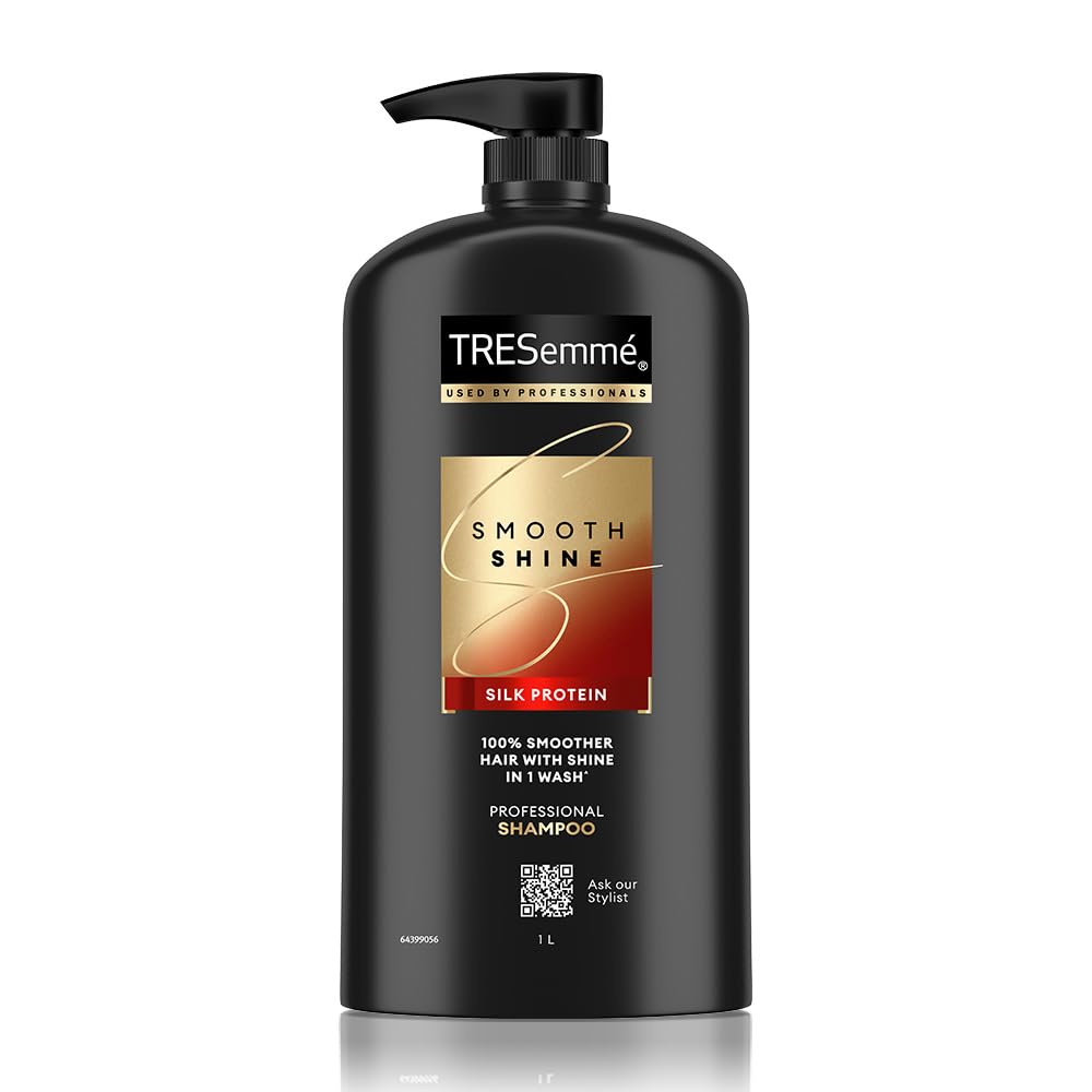 TRESemme Smooth Shine Shampoo 1000ml With Vitamin H and Silk Protein | Salon-Smooth Silky Hair| Shiny and Smooth Hair | Intense Hydration