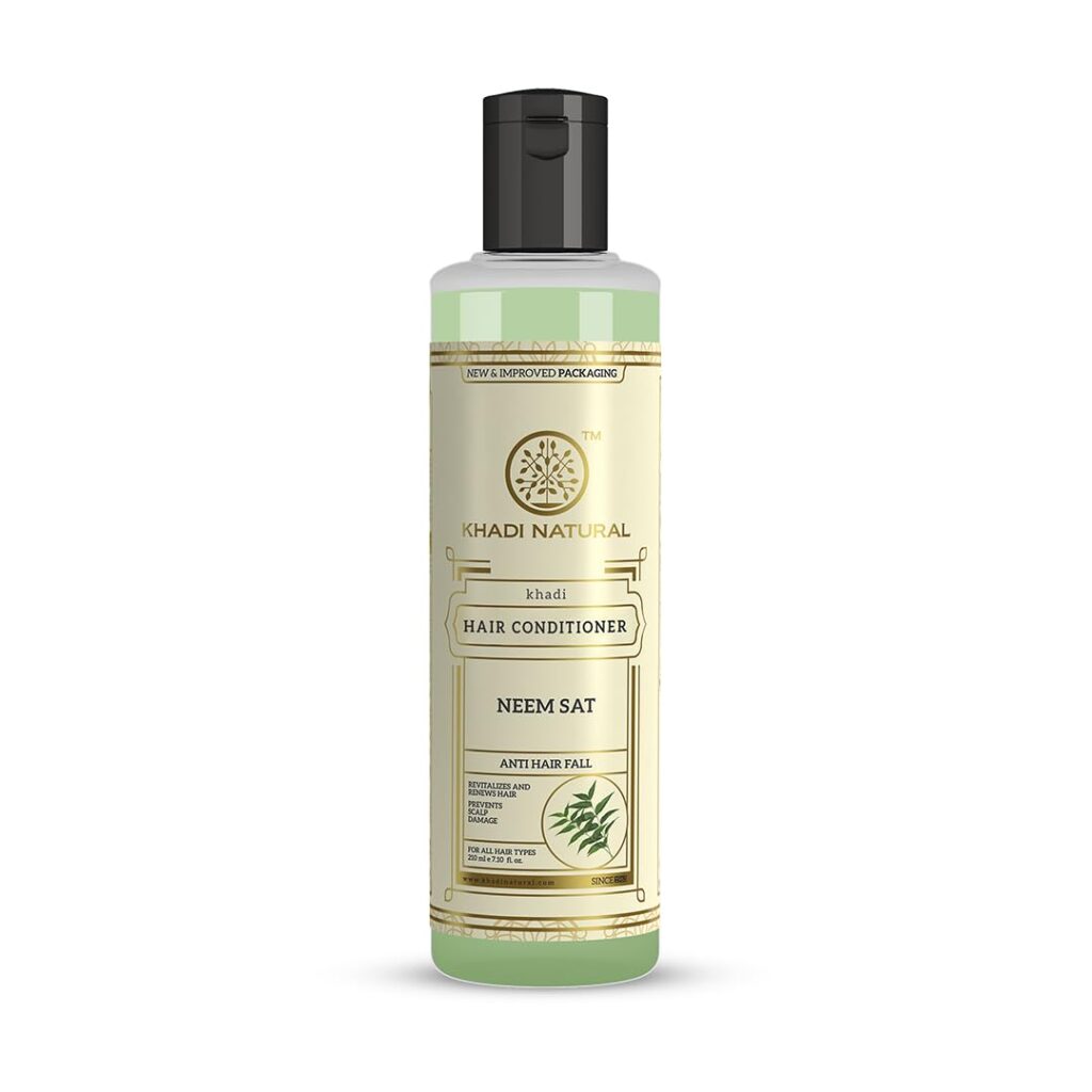 Khadi Natural Neem Sat Hair Conditioner | Anti-Hair Fall Conditioner | Herbal Hair Conditioner For Controlling Dandruff | Suitable For All Hair Types - 210 Millilitre