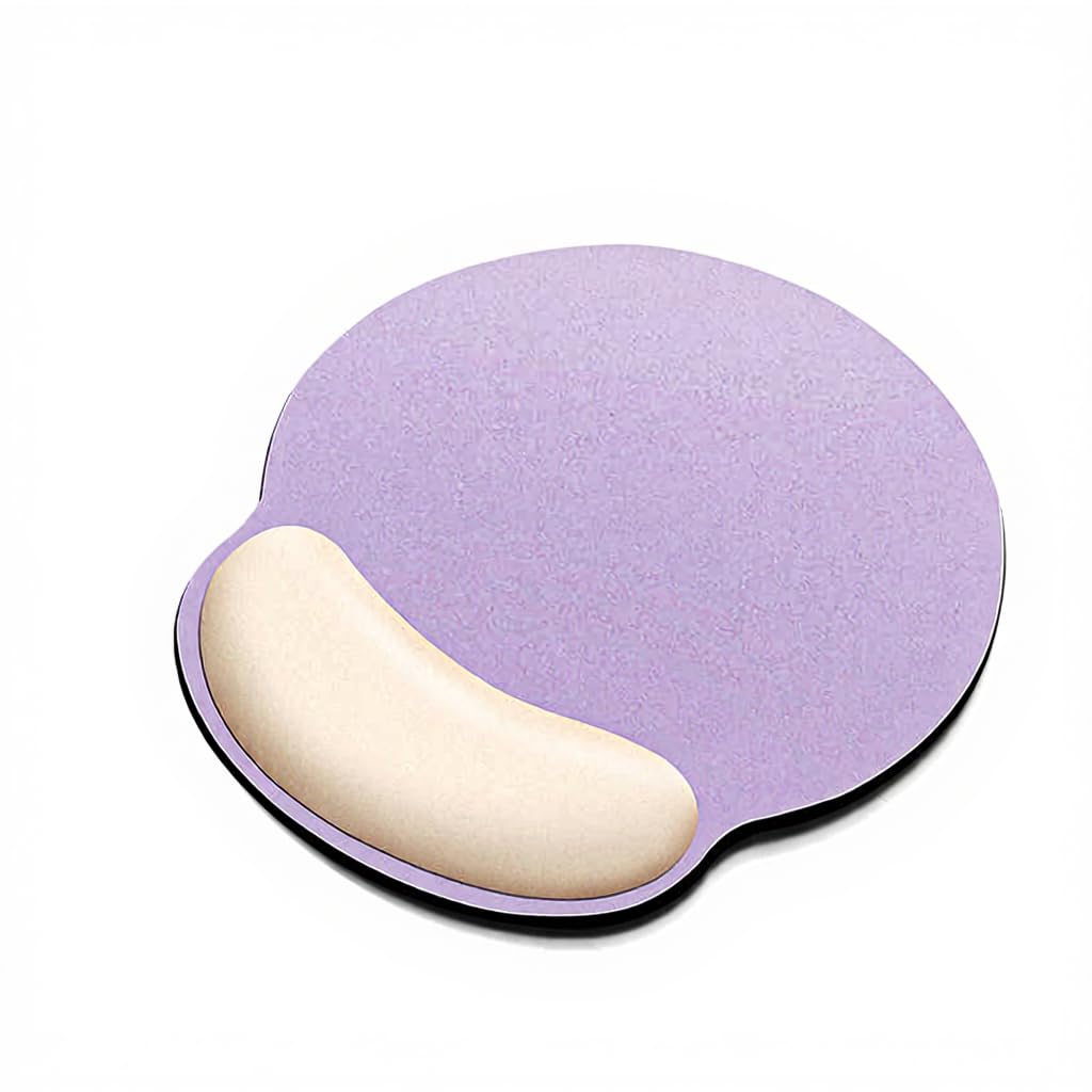 Wrist Mouse Pad with Gradient Pink-Purple Plaid | Thick Anti-Slip Memory Foam for Comfort | 3D Design Supports Wrist Health | Ideal for Office, E-Sports, Gaming | Durable Stylish Desk Accessory