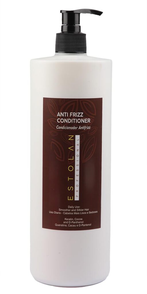 Estolan Anti-Frizz Hair Conditioner with Keratin Cocoa and D-Panthenol 1000ml Hydrating Conditioner for Smooth Manageable Hair Suitable for Daily Use and All Hair Types Professional Size Pack