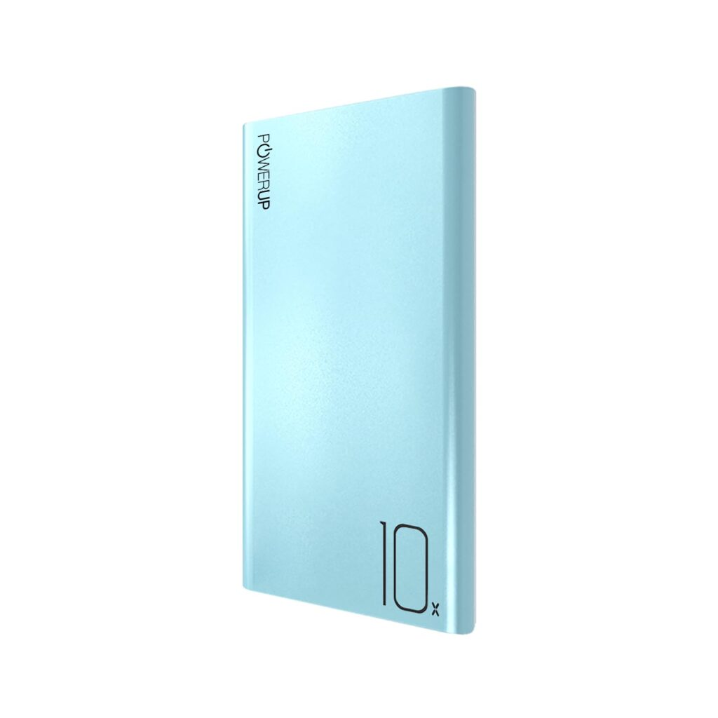POWERUP Boost 10000 mAh Power Bank Fast Charging with 3 Ports Micro, Type C & USB Compatible for Smartphones/Tablet/Smartwatch/Bluetooth Headphone & Speakers - Blue