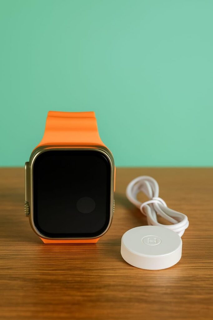 MRAAS Smart Watch. Call Function,Bluetooth, Messaging Support,Calorie Count,Step Count,Sleep Tracking,Wireless Charging,Touchscreen,Display Size 45 mm,Display Resolution 240 x 285 Pixel