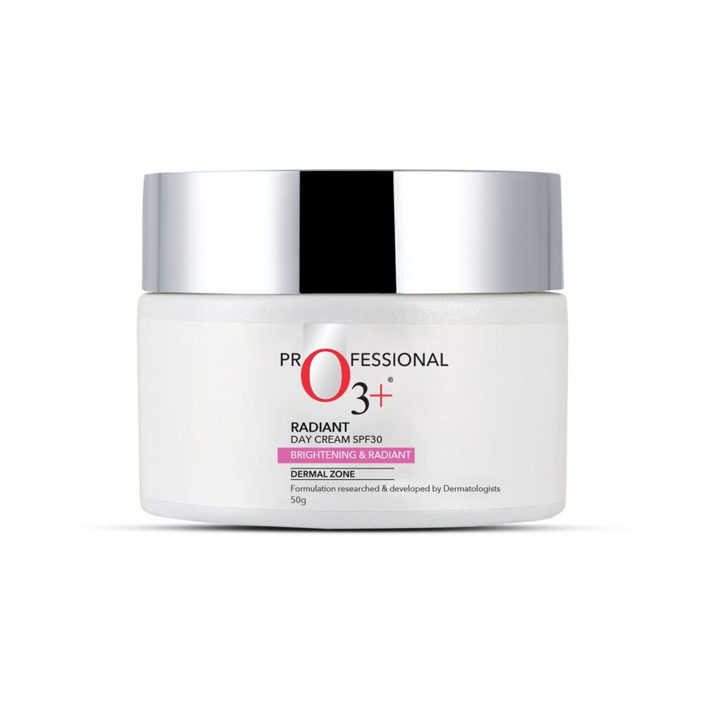 O3+ Radiant Day Cream SPF 30 | For Glowing, Even Skin Tone | Moisturises & Protects All Skin Types 50g