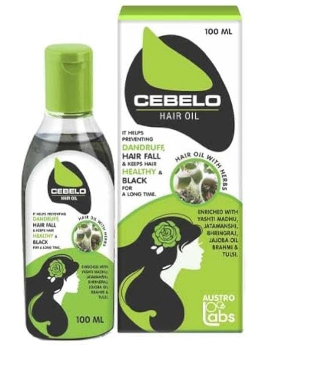 Hair Oil 100ml, Ayurvedic Formula Contain Vitamin E & Tulsi Pack Of 2