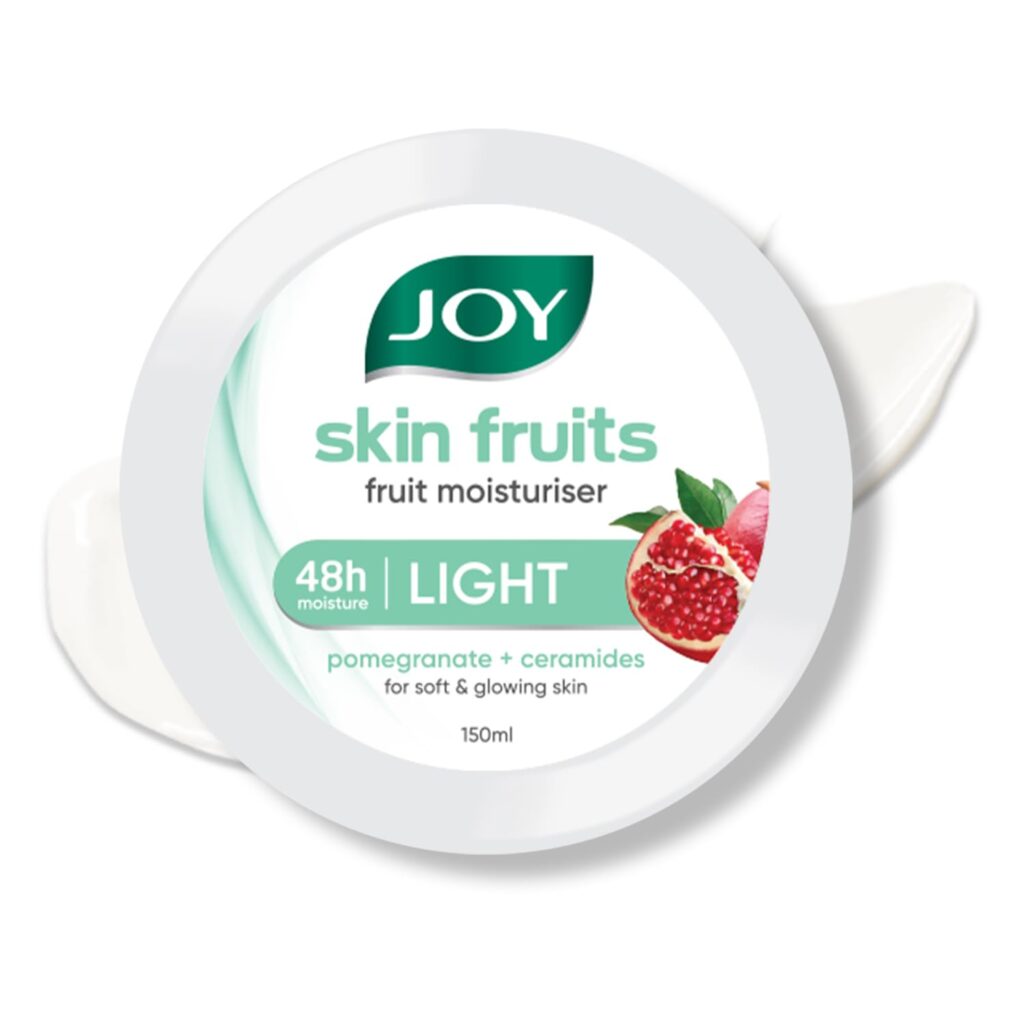 Joy Skin Fruits Non-Oily Fast Absorbing Light Moisturizer with Vitamin Complex, Ceramides and Jojoba Esters, Non-Oily Cream for Face - For All Skin Types - 150 ml
