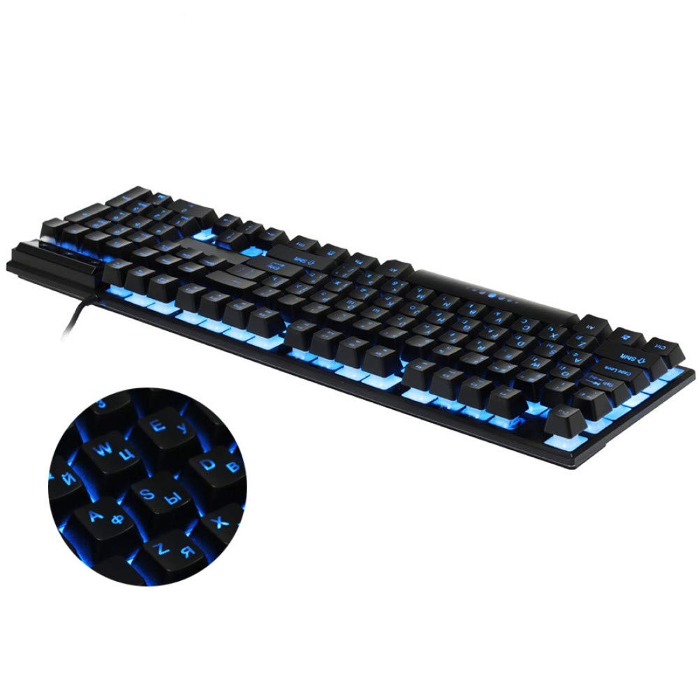 Keyboard 3 Color Backlight Gaming Keyboard Gamer Floating Led Backlit Usb Similar Mechanical Feel