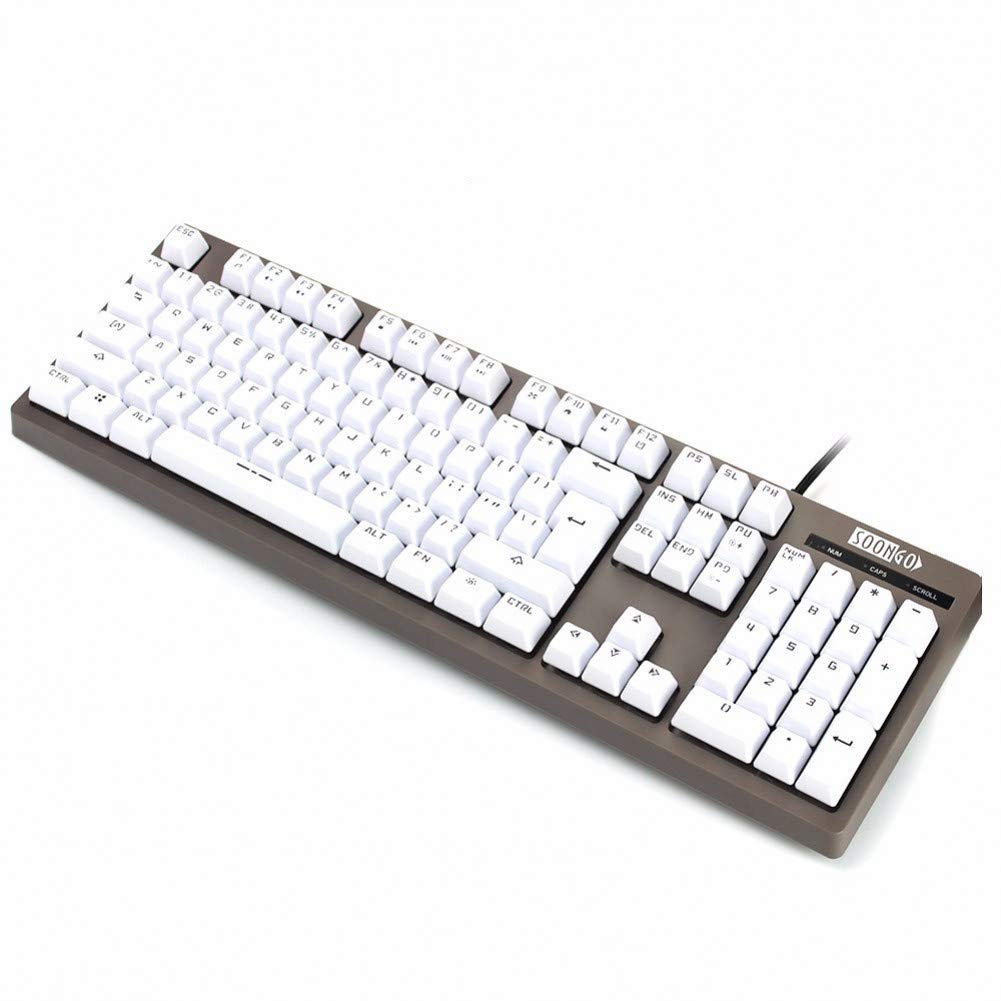 Keyboard Gaming Keyboard Led Backlight Computer Water-Resistant 107 Keys Illuminated Usb Wired Multimedia Keycap Keypad Gamers Pc Laptop