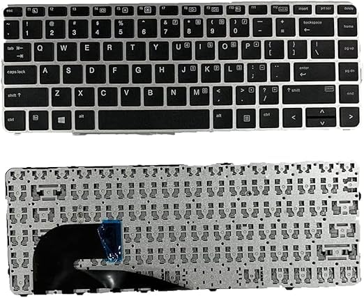 EARPIX 840G3 Keyboard for Hp EliteBook 840 G3 / 840/745 G3 / 745 G4 / 745 G3, 745 G4, 848 G3 Laptop Without Backlit and Without Pointer in Silver Frame (Without Backlight & Mouse)