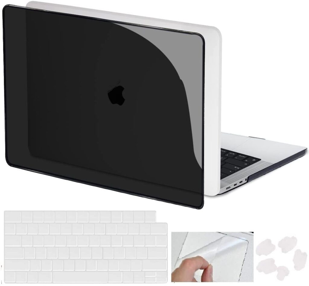 MOCA Compatible with MacBook Pro 13 inch Case M2 2024 2023 2022-2016 A2338 M1 A2251 A2289 A2159 A1989 A1708 A1706 with/Without Touch Bar, Plastic Hard Shell Case Cover (Crystal Black)