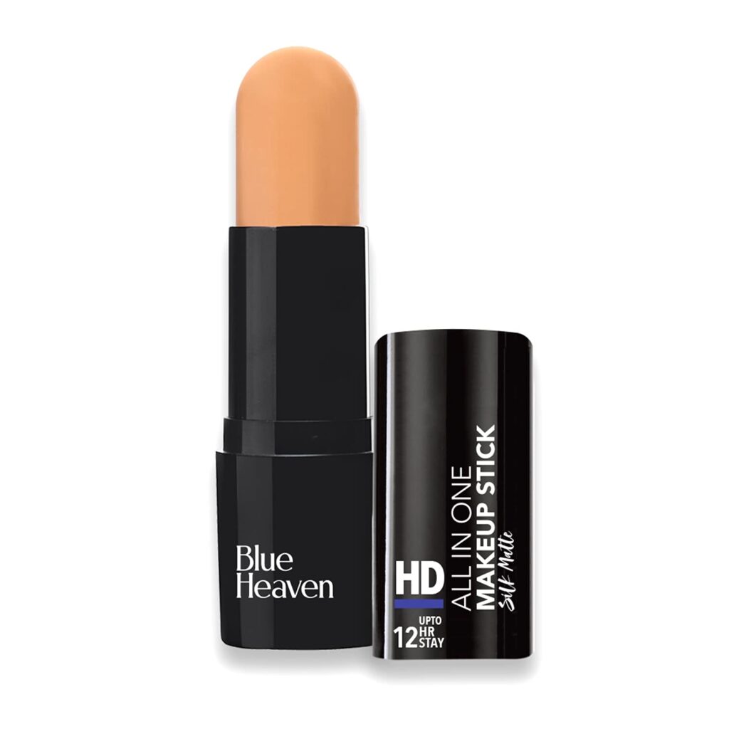Blue Heaven HD All In One Makeup Stick, Full-Coverage, Natural Finish, Honey, All, 10g