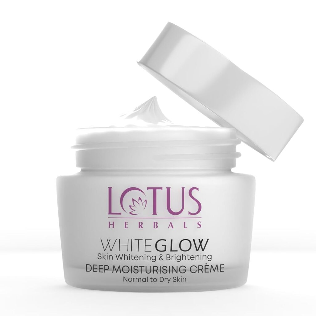 Lotus Herbals WhiteGlow Deep Moisturising Face Cream | SPF 20 | Reducing Dark Spots| Non Sticky | Normal To Dry Skin| For Women and Men| 60g