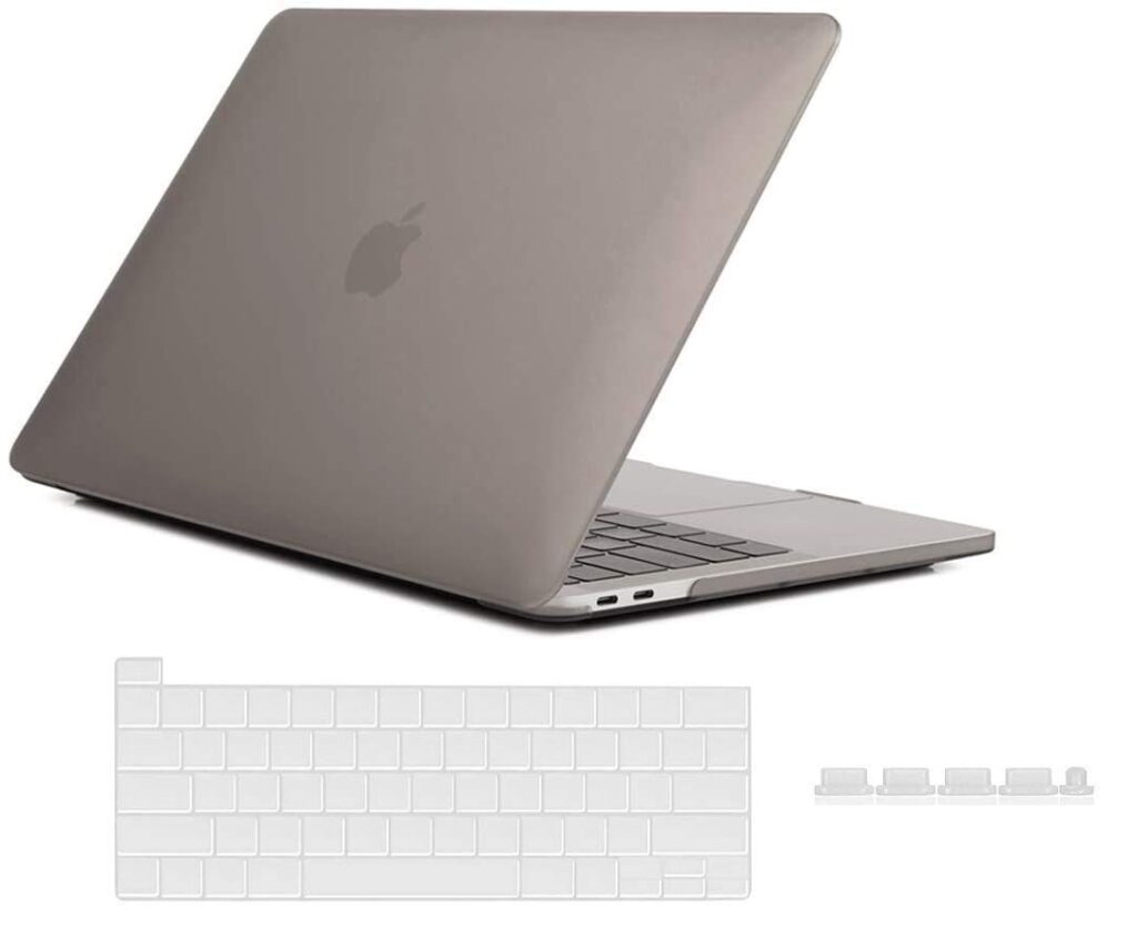 Midkart Hard Shell Plastic Case Cover Compatible with MacBook Pro 16 Inch with Touch Bar and Touch ID Model A2141 Release 2019/2020 with Silicon Key Guard and Dust Plugs, Matte Smoke Grey