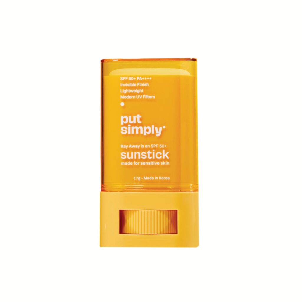 Ray Away Korean BroadSpectrum Sunscreen stick SPF 50 PA++++ | Dry, Oily & Sensitive Skin | Cica & Ceramides | Zero White-Cast, Lightweight, Invisible Finish | Unisex | 17g
