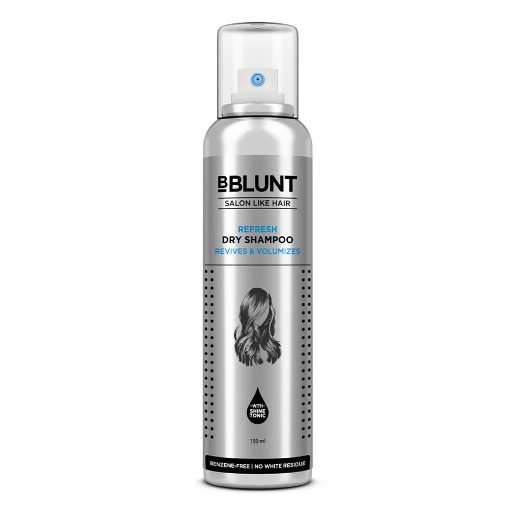 Bblunt Refresh Dry Shampoo to Instantly Refresh & Add Volume - 150 ml | Benzene-Free | Leaves No Residue | For Men & Women