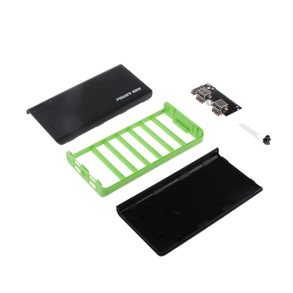 Club Bollywood®Power Bank Case Kit 18650 Battery Charger Flashlight for Cell Phone-Green