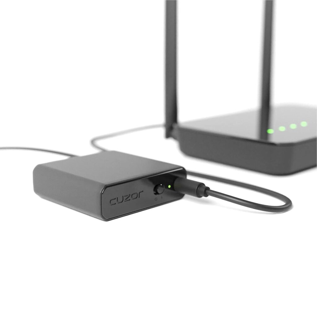 Cuzor Mini UPS for 12V Jio Fiber & Airtel Xtreme WiFi Routers up to 2.5A | WiFi UPS Power Backup up to 5 Hours | 2x2900 mAh | Mini Router ups for Power Backup