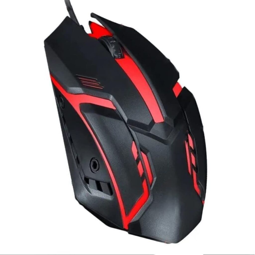 XIKKART Gaming Mouse | Mice | STGAUDRON RGB Gaming Mouse, Wired USB 2.0 Optical Mouse, 4 Colors LED Backlight up to 1200 DPI, Ergonomic Design Mouse for Laptop, PC & Gamer, Scroll Wheel Mouse (Black)
