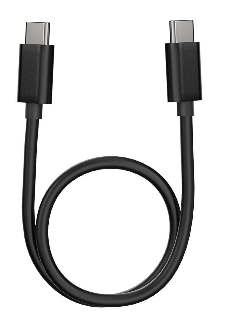 SENBUN USB C to USB C 65W Short Powerbank Fast Charging Cable Compatible for iPhone 15 15Pro 15Pro Max 15Plus Samsung Galaxy S23,S22,Flip,Fold,A34,A54,Oneplus,Google Pixel,Nothing Phone (0.3M, Black)