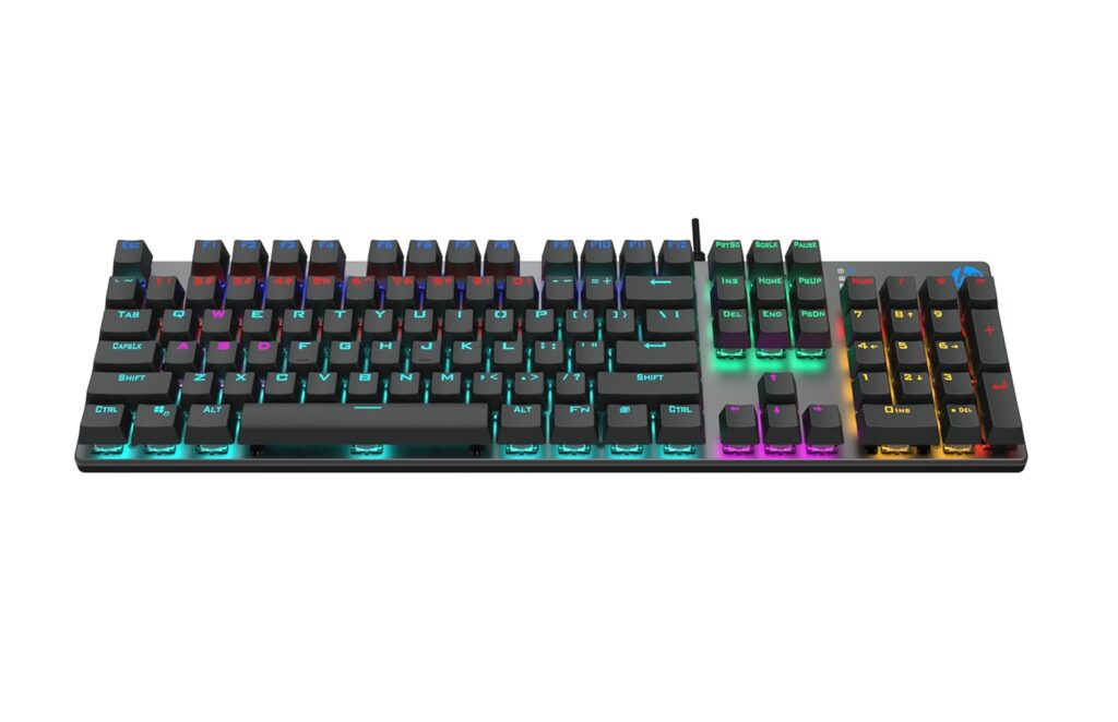 (Refurbished) HP GK400F Mechanical Gaming Keyboard,dust & Spill Resistant,RGB Backlit Keys,Metal Panel,Full-Sized Keyboard Design