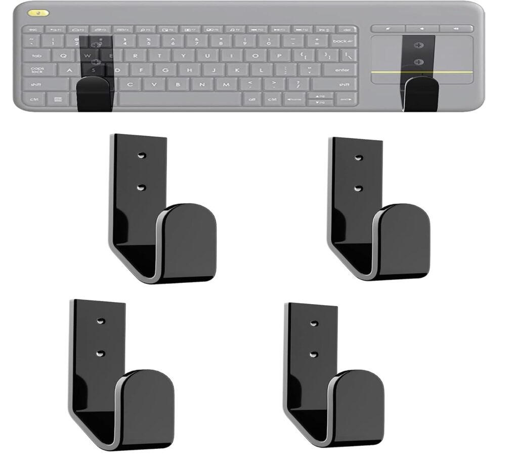 Parikshit Sublimation Acrylic Keyboard Wall Hanger Universal for Gaming Mechanical Keyboards, Keyboard Wall Mount Storage Organizer Compatible Holder Pack of 4 Pc
