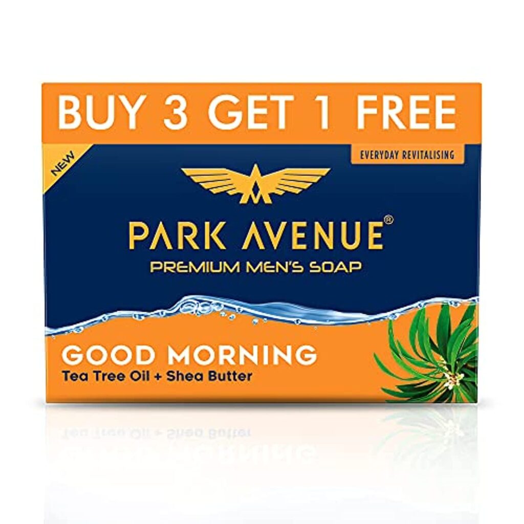 Park Avenue Good Morning Soap For Men, 125g Buy 3 Get 1 Free
