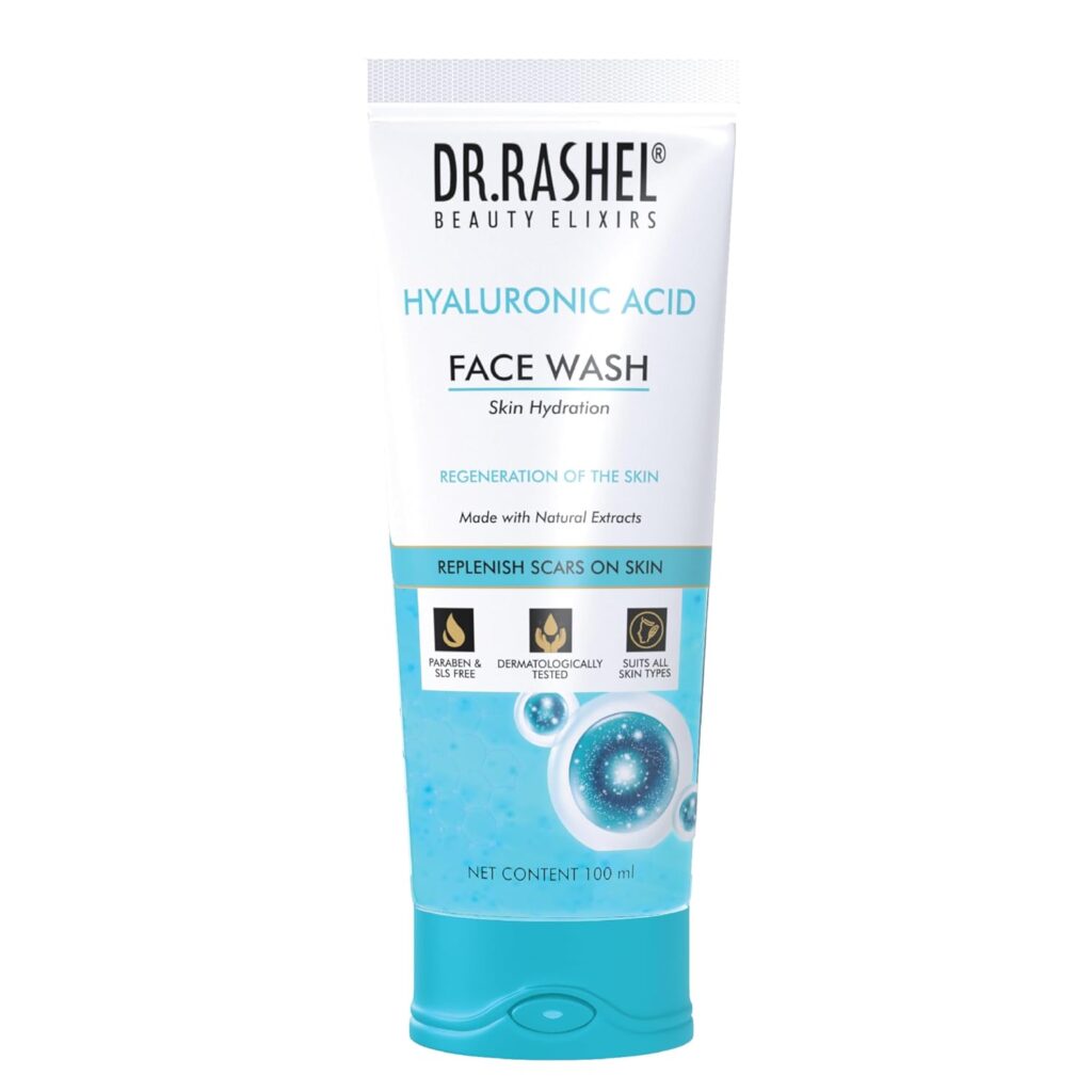 DR.RASHEL Hyaluronic Acid Face Wash For Men & Women Concentrate for Deep Cleansing & Clove Purifying Face Wash With Natural Ingredients Suitable For All Skin Oily to Normal - 100 ML